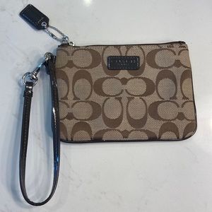 Brown Coach Wristlet